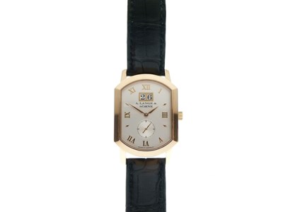 Lot 252 - A. Lange & Söhne  - Gentleman's 18K gold Grande Arkade wristwatch