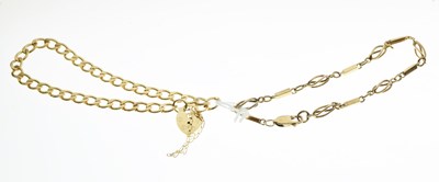 Lot 79 - Two 9ct gold bracelets