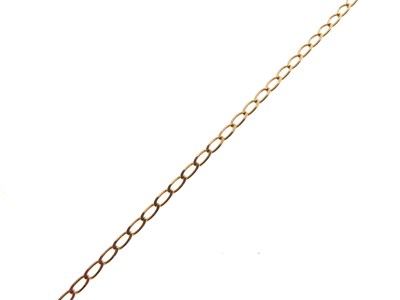 Lot 65 - Yellow metal belcher link necklace, stamped '750'