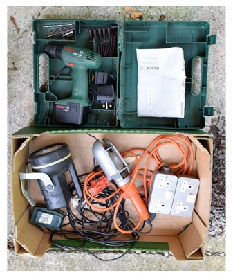 Lot 688 - Bosch drill and lights