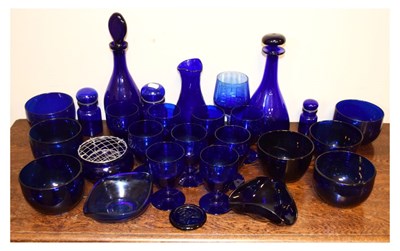 Lot 598 - Quantity of 20th Century Bristol Blue glass