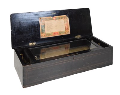 Lot 415 - PVF - Late 19th Century inlaid rosewood cylinder musical box playing 12 airs