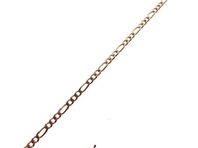 Lot 59 - Yellow metal curb-link necklace, stamped '375'