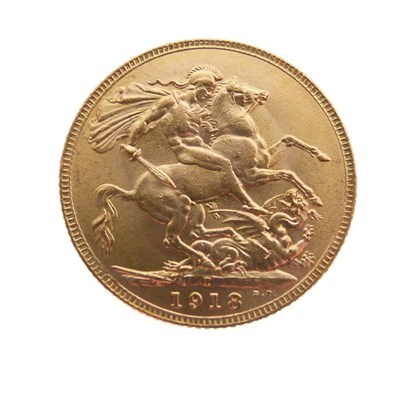 Lot 357 - George V Bombay Mint gold sovereign, 1918