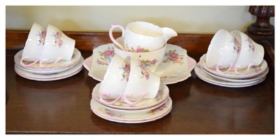 Lot 601 - Shelley bone china floral decorated teawares