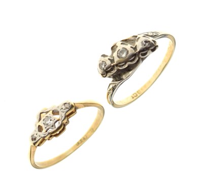 Lot 2 - Two diamond set rings