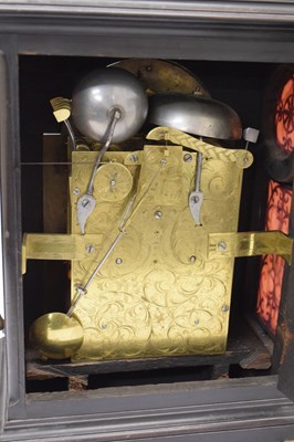 Lot 242 - William Scafe, (1674-1765) - Early Georgian ebonised twin fusee chiming bracket clock
