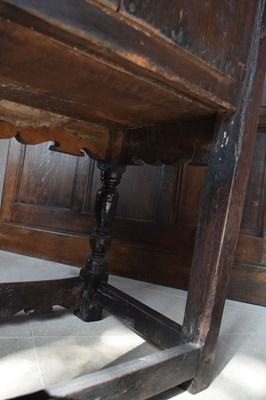 Lot 1 - Charles I panel-back open armchair, South West Yorkshire circa 1630