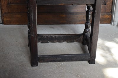 Lot 1 - Charles I panel-back open armchair, South West Yorkshire circa 1630