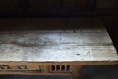 Lot 9 - Oak table cupboard