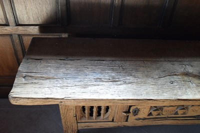 Lot 9 - Oak table cupboard
