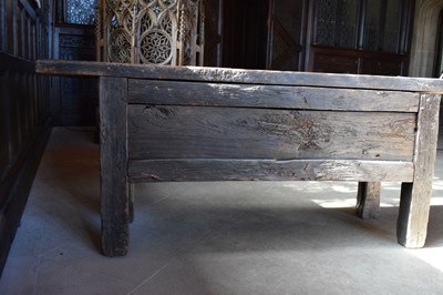 Lot 9 - Oak table cupboard
