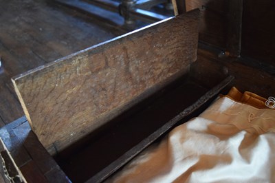 Lot 711 - Ex Barrow Court, Barrow Gurney - Small late 16th Century carved oak chest