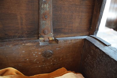 Lot 711 - Ex Barrow Court, Barrow Gurney - Small late 16th Century carved oak chest