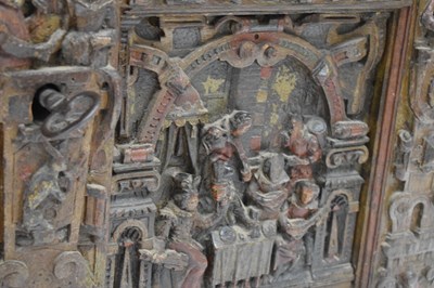 Lot 711 - Ex Barrow Court, Barrow Gurney - Small late 16th Century carved oak chest