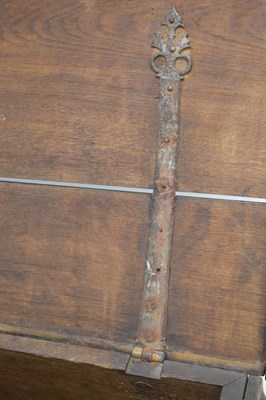 Lot 711 - Ex Barrow Court, Barrow Gurney - Small late 16th Century carved oak chest