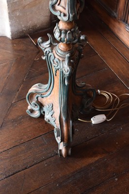 Lot 19 - Pair of floor-standing ten-light candelabra