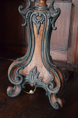 Lot 19 - Pair of floor-standing ten-light candelabra
