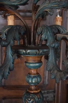 Lot 19 - Pair of floor-standing ten-light candelabra