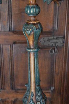 Lot 19 - Pair of floor-standing ten-light candelabra