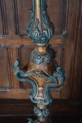 Lot 19 - Pair of floor-standing ten-light candelabra