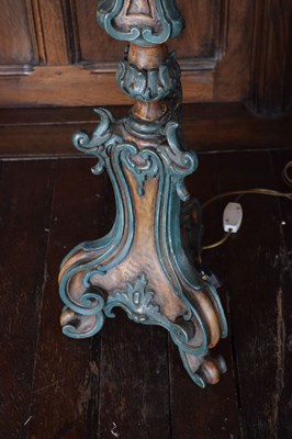 Lot 19 - Pair of floor-standing ten-light candelabra