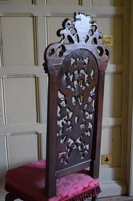 Lot 22 - Set of six late 17th Century and later walnut high back dining chairs