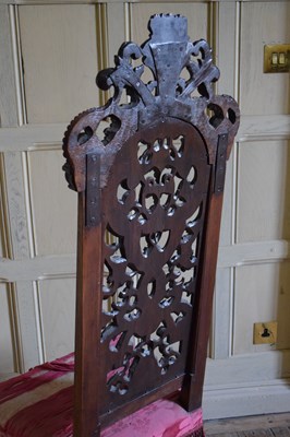 Lot 22 - Set of six late 17th Century and later walnut high back dining chairs
