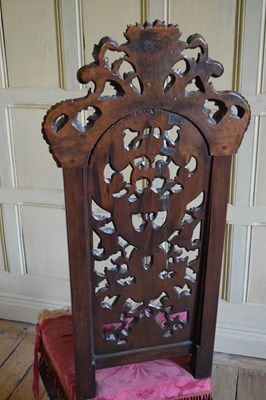 Lot 22 - Set of six late 17th Century and later walnut high back dining chairs