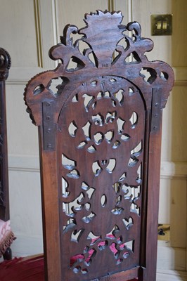 Lot 22 - Set of six late 17th Century and later walnut high back dining chairs