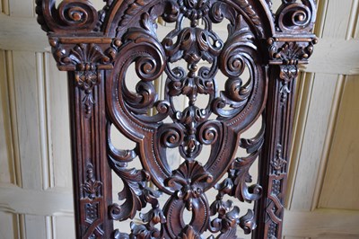 Lot 22 - Set of six late 17th Century and later walnut high back dining chairs