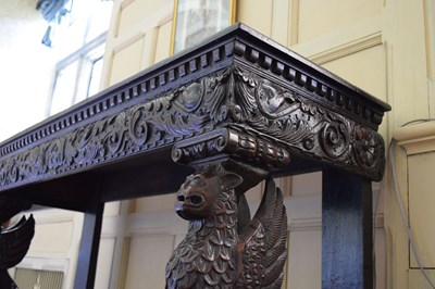 Lot 25 - Charles I carved oak three-tier open ‘court cupboard’ or buffet