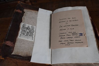 Lot 143 - Sir Walter Raleigh – Historie of the World, circa 1614
