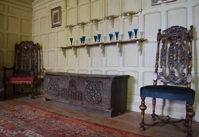 Lot 29 - Impressive oak boarded chest, circa 1500
