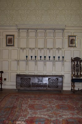Lot 29 - Impressive oak boarded chest, circa 1500