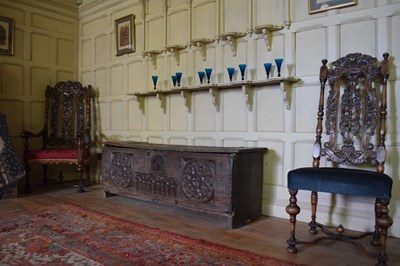Lot 29 - Impressive oak boarded chest, circa 1500