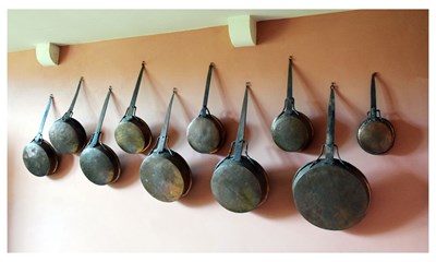 Lot 34 - Matched set of 19th Century Continental copper pans
