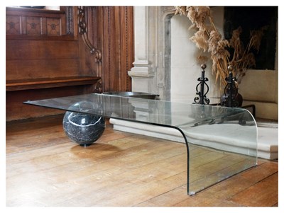 Lot 119 - Cattelan Italia - Late 20th Century Italian modernist glass and marble coffee table