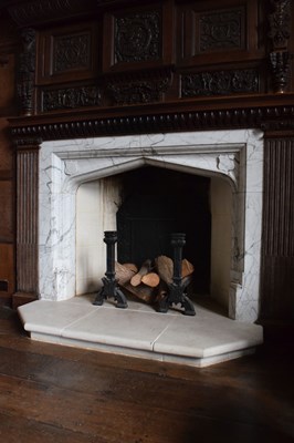 Lot 43 - Pair of cast iron andirons