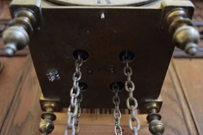 Lot 44 - Chew Valley interest: late 17th Century and later brass lantern clock, Thomas Veale 1689