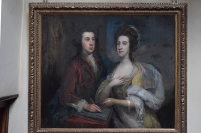 Lot 46 - Circle of Arthur Pond, (circa1701-1758) - Oil on canvas, Henry and Susanna Hoare