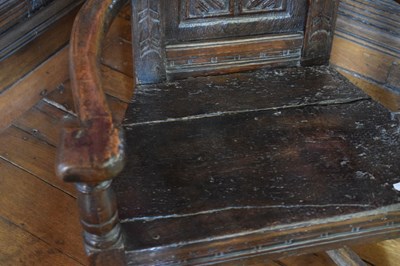 Lot 48 - Scottish oak caqueteuse chair