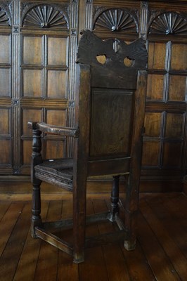 Lot 48 - Scottish oak caqueteuse chair
