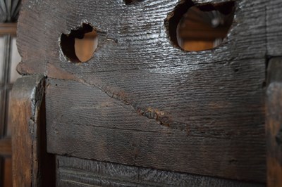 Lot 48 - Scottish oak caqueteuse chair