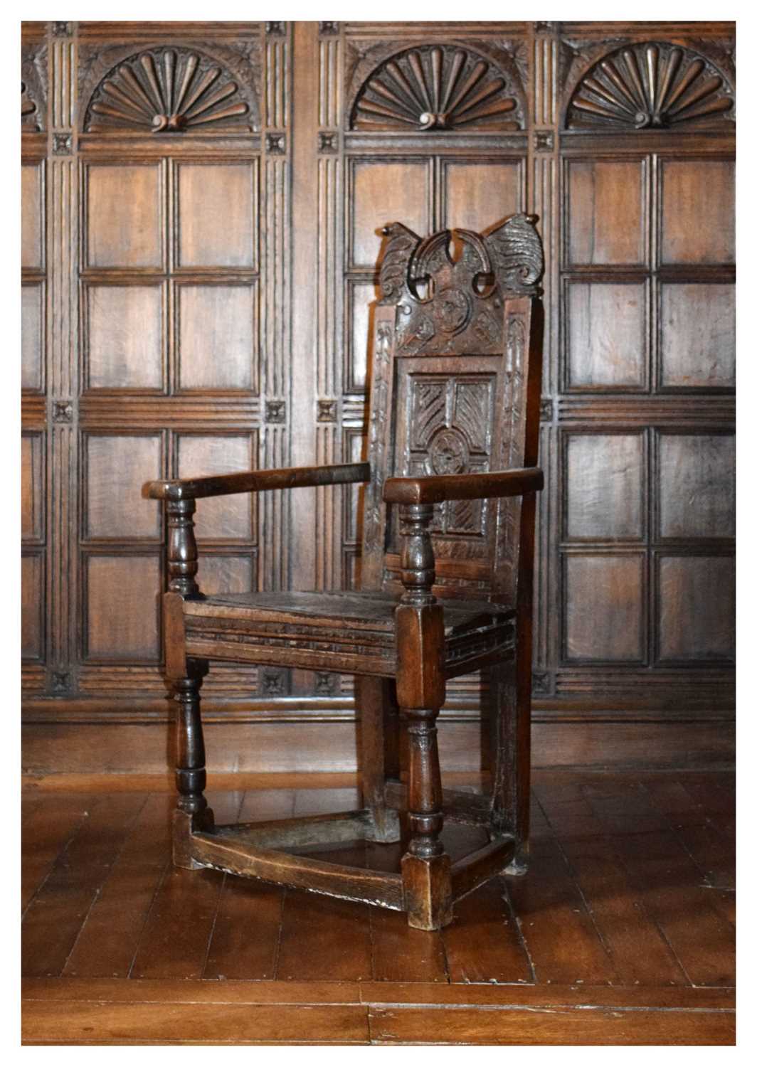 Lot 48 - Scottish oak caqueteuse chair