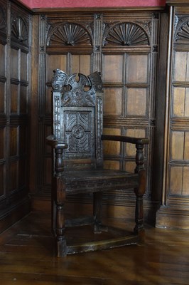 Lot 48 - Scottish oak caqueteuse chair