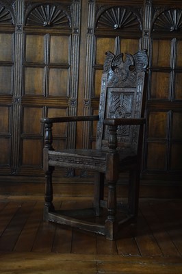 Lot 48 - Scottish oak caqueteuse chair