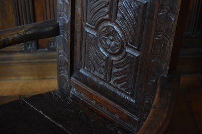 Lot 48 - Scottish oak caqueteuse chair