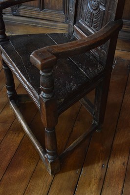 Lot 48 - Scottish oak caqueteuse chair