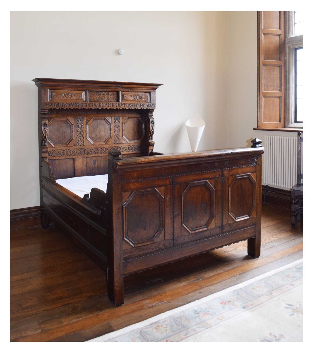 Lot 55 - Late 17th Century oak bed